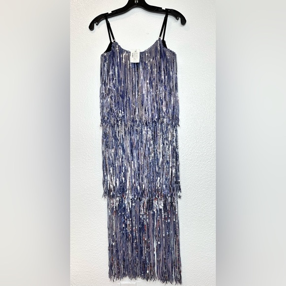 NWT Dress The Population Lavender Purple Sequin Fringe Dress NYE - Picture 9 of 10